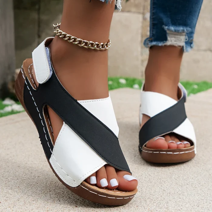 Black And White Sandals