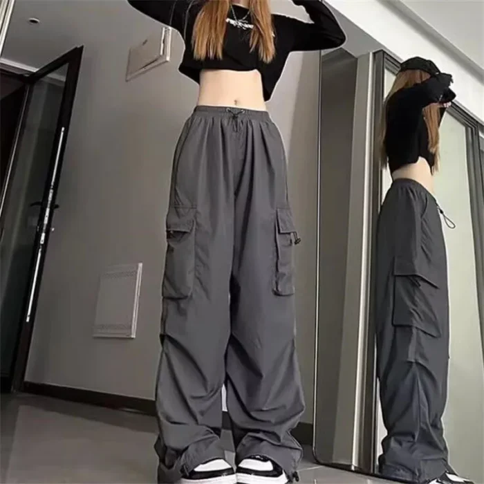 Grey Parachute Pants