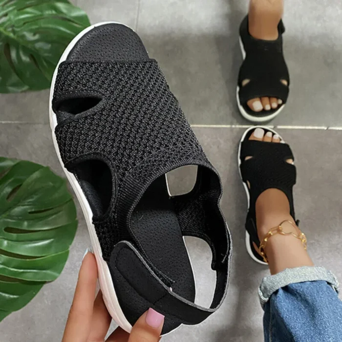 Black Orthopedic Sandals