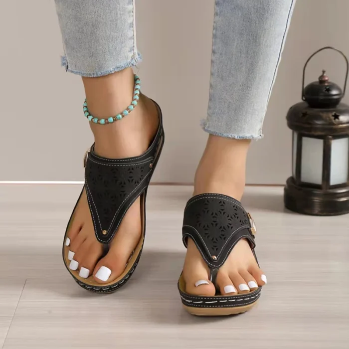 Black Flat Sandals