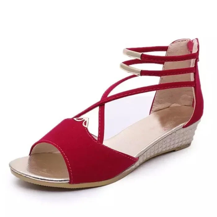 Red Peep Toe Sandals