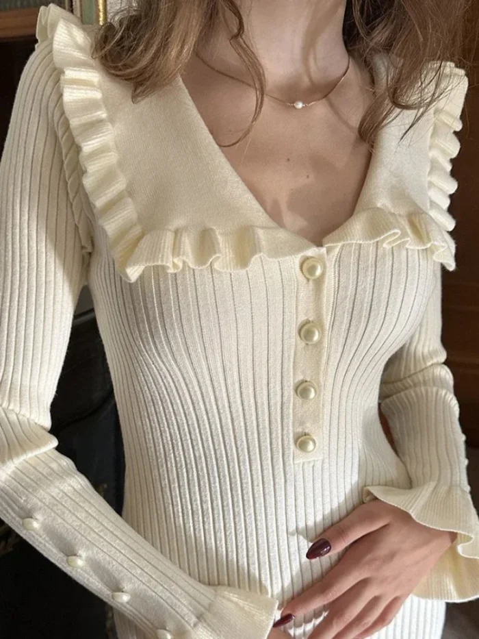 White Knit Dress