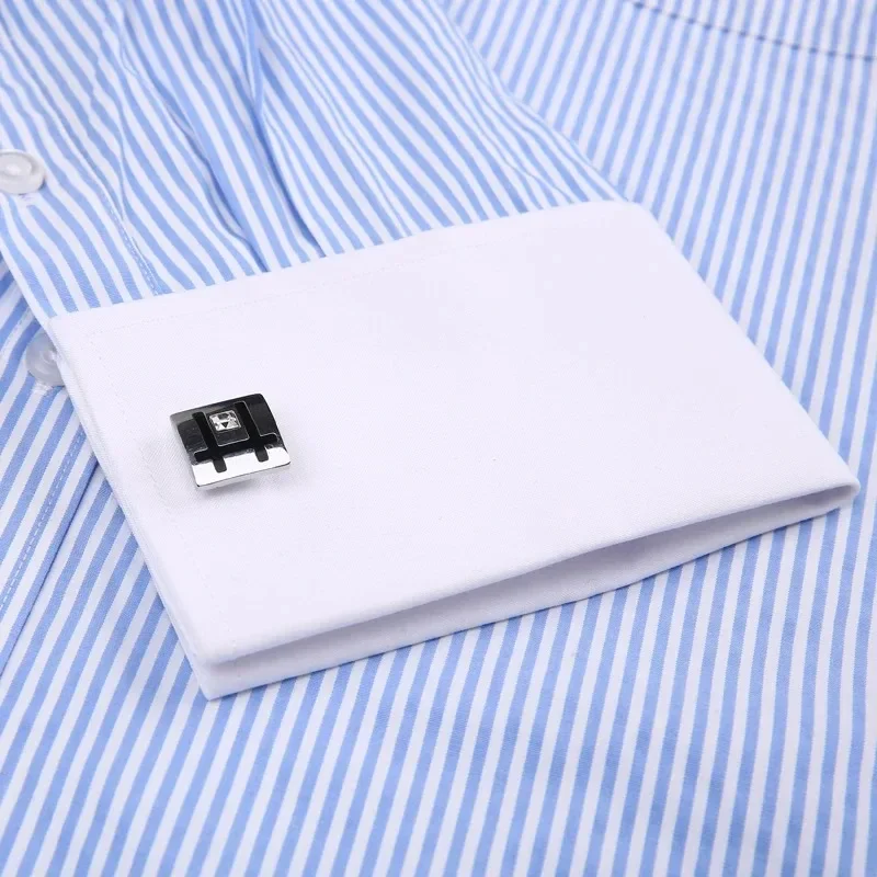 kf-S9058a8a2156f483c9660550828528f0bO-Men-s-Business-French-Cuff-Long-Sleeve-Dress-Shirts-Contrast-Collar-Single-Patch-Pocket-Regular-Fit