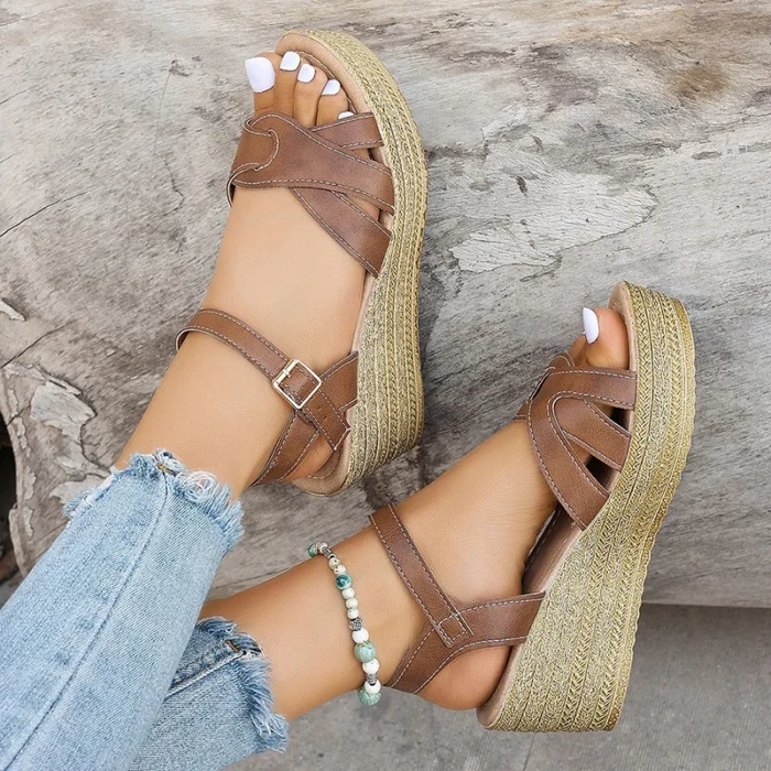 Chunky Platform Wedge Sandals