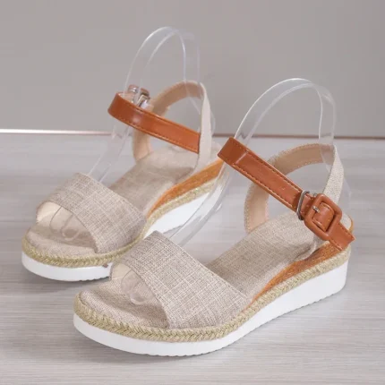 Buckle Wedge Sandals