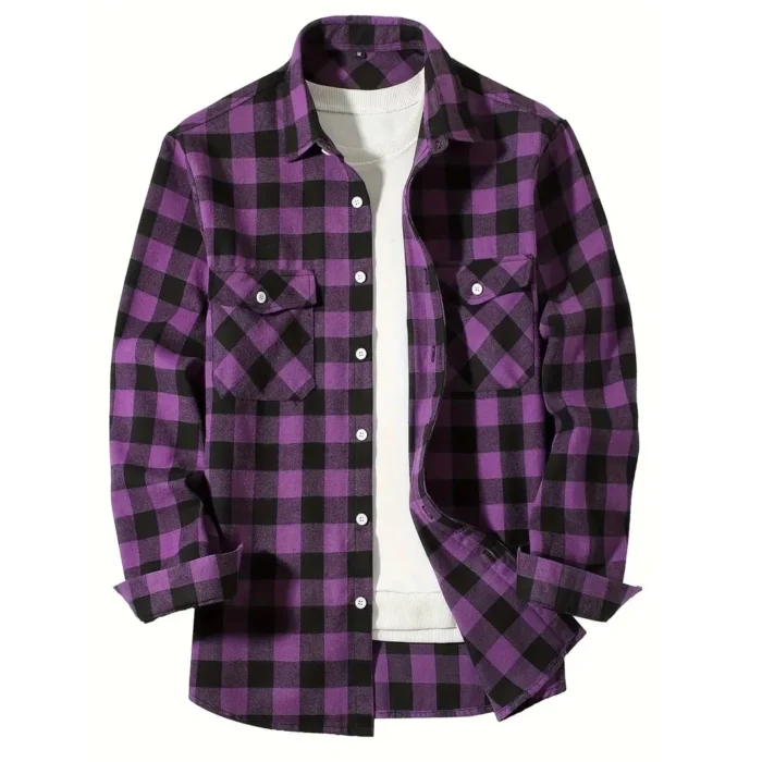 Purple Checkered Shirt