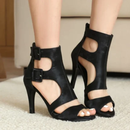 Black Peep Toe heels