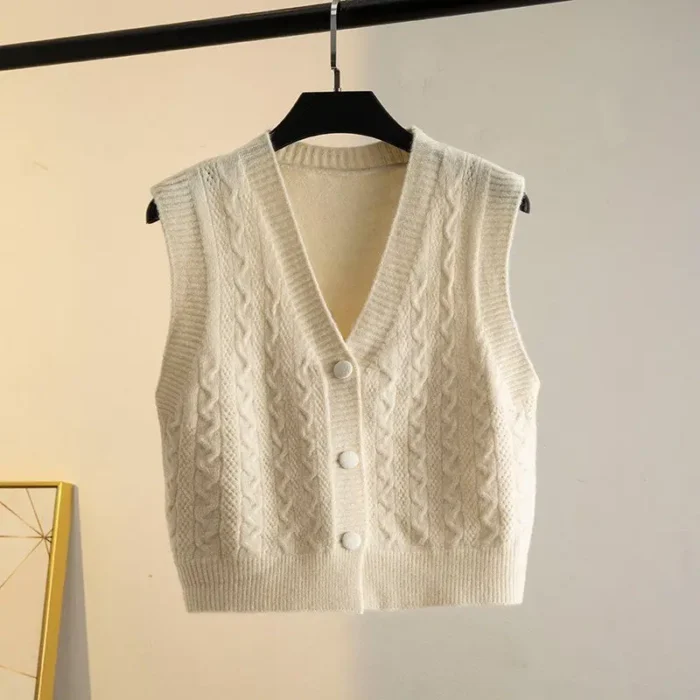 knitted women's vest