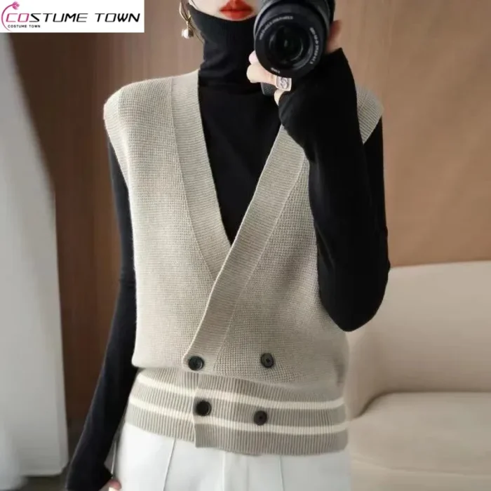 Sleeveless Cardigan Vest