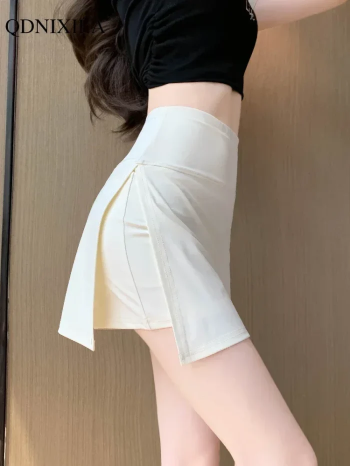 White Wrap Mini Skirt