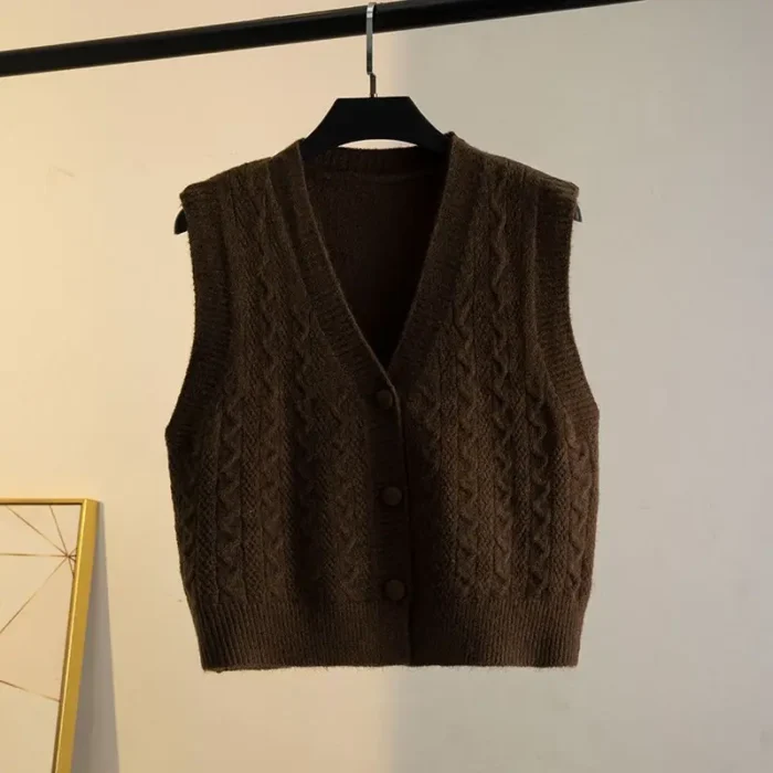 knitted women's vest