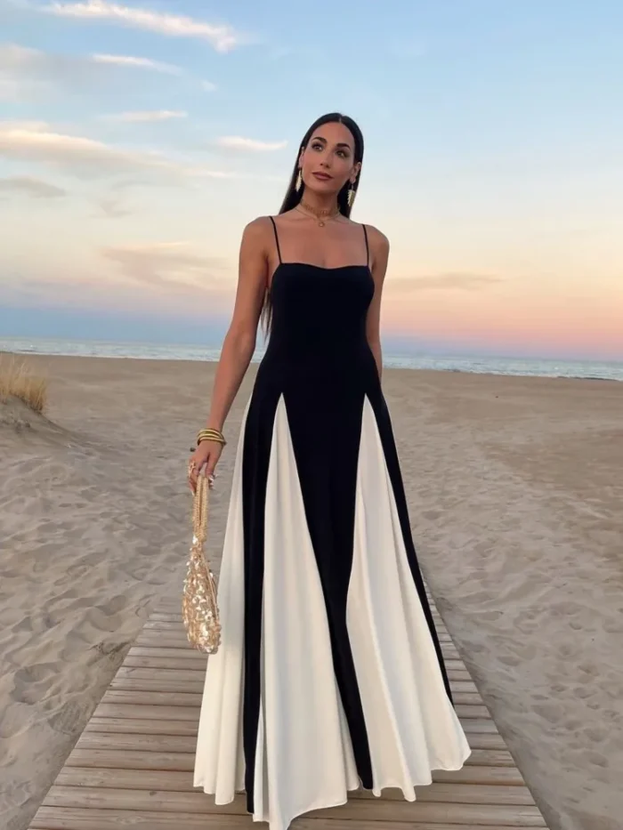 Black And White Maxi Dress