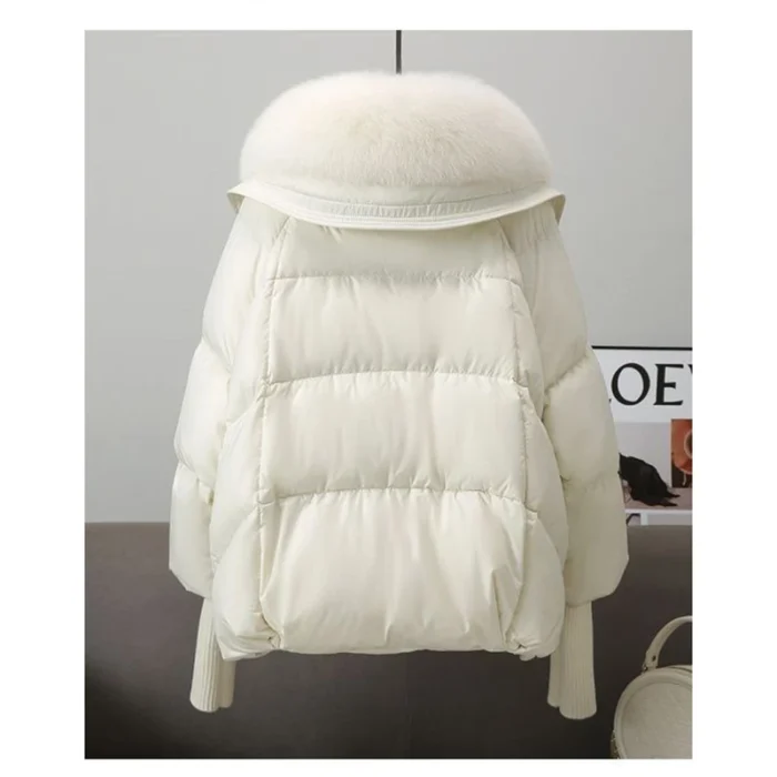 White Fur Collar Jacket